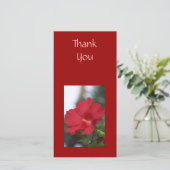 Dank je wel Red Hibiscus Bedankkaart (Staand voorkant)