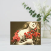 Dank je wel Red Roses Briefkaart (Staand voorkant)