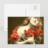 Dank je wel Red Roses Briefkaart (Voorkant / Achterkant)