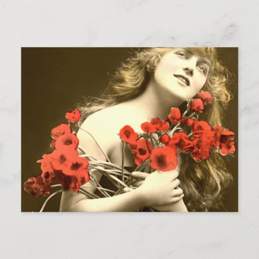 Dank je wel Red Roses Briefkaart (Voorkant)