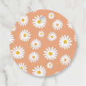 Dank je wel Retro Groovy Hippie Rainbow Daisy Favo Bedankjes Labels (Achterkant)