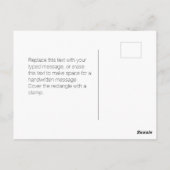 Dank je wel | Rode Wit Blauwe Gestreepte Kunst voo Briefkaart (Achterkant)