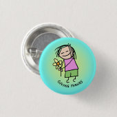 Dank je wel ronde button 3,2 cm (Voorkant /achterkant)