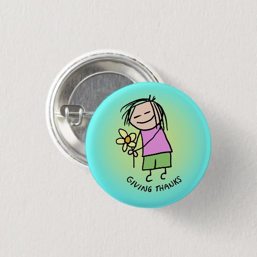 Dank je wel ronde button 3,2 cm (Voorkant /achterkant)