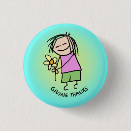 Dank je wel ronde button 3,2 cm