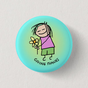 Dank je wel ronde button 3,2 cm