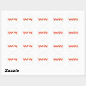 DANK JE WEL RONDE STICKER (Vel)