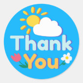 Dank je wel ronde sticker (Voorkant)