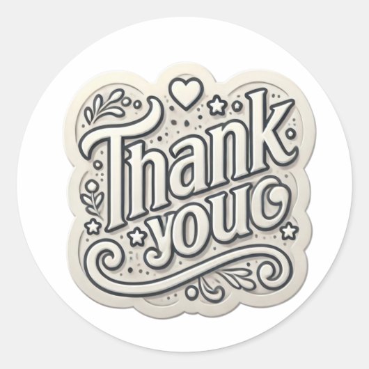 Dank je wel ronde sticker (Voorkant)