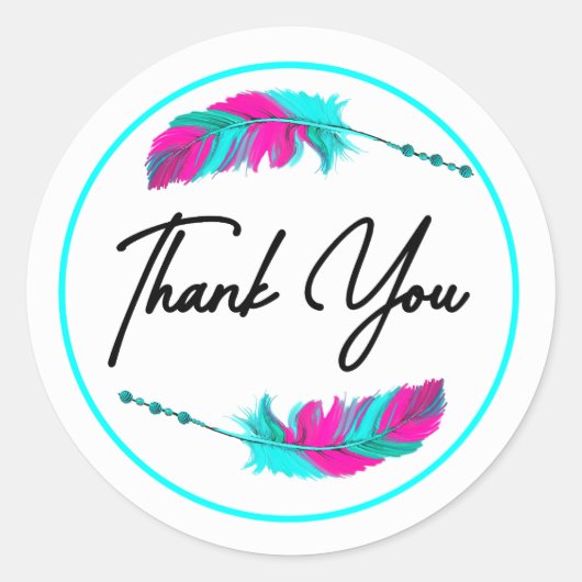 Dank je wel ronde sticker (Voorkant)