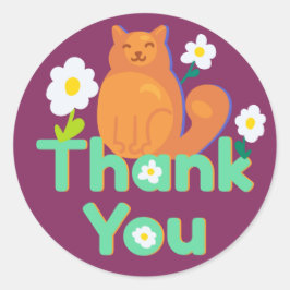 Dank je wel ronde sticker