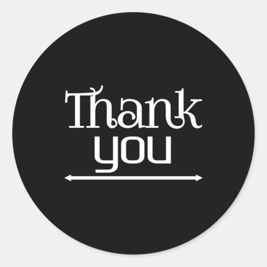 Dank je wel  ronde sticker (Voorkant)