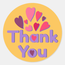 Dank je wel ronde sticker