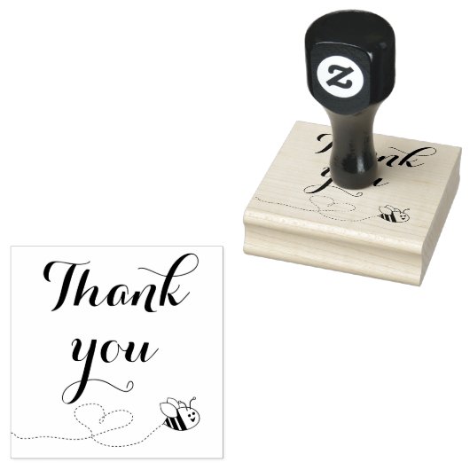 Dank je wel rubberstempel (Gestempeld)