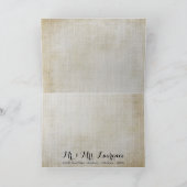 Dank je wel Rustic Lace w Aged  Linen Bedankkaart (Binnen)