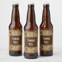 Dank je wel Rustic Wedding Guest Brown Woodgrain