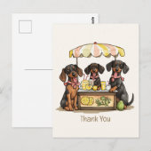 Dank je wel Sausisiedoggen Limonadestand Briefkaart (Voorkant / Achterkant)