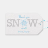 Dank je wel SNEE Much Winter ONEderland Blue Silve Cadeaulabel (Voorkant (Horizontaal))