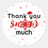 Dank je wel sneeuwveel kerst business Sticker (Voorkant)