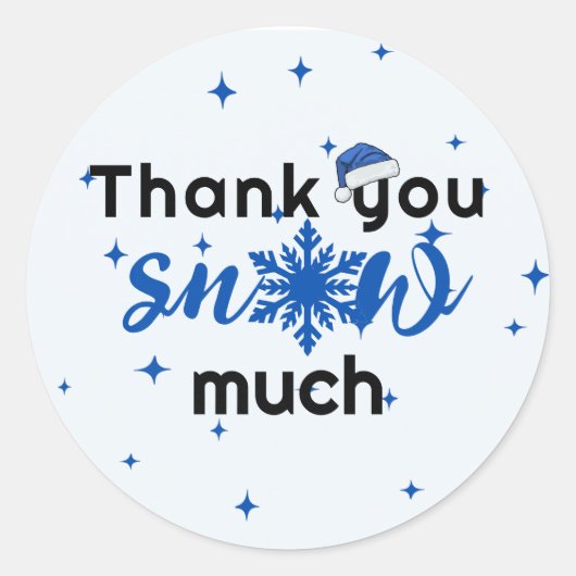 Dank je wel sneeuwveel kerst business Sticker (Voorkant)