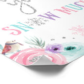 Dank je wel Snow Much Winter Onederland Birthday Poster (Hoek)