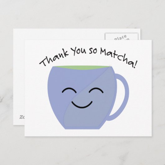 Dank je wel So Matcha Briefkaart (Voorkant / Achterkant)