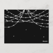 Dank je wel, Sparkling String Black Briefkaart (Achterkant)