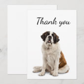 Dank je wel St. Bernard Dog Pet Animal Bedankkaart (Voorkant / Achterkant)