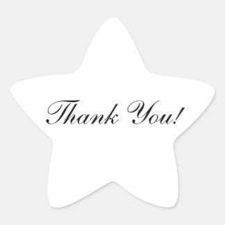 Dank je wel stervormige Sticker