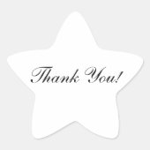 Dank je wel stervormige Sticker (Voorkant)