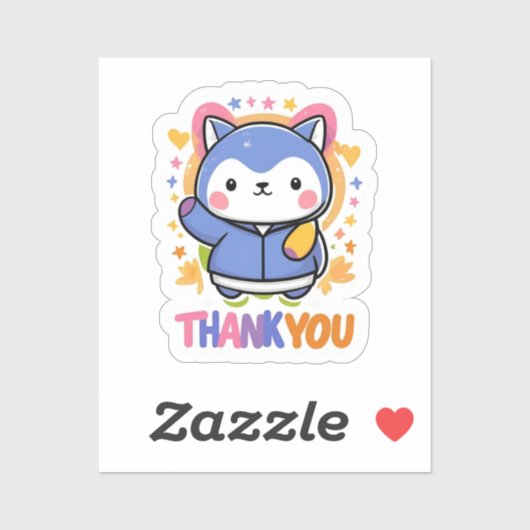 Dank je wel sticker (Vel)