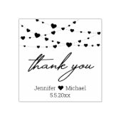 dank je wel , stijlvol handschrift : bruiloft rubberstempel (Afrduk)