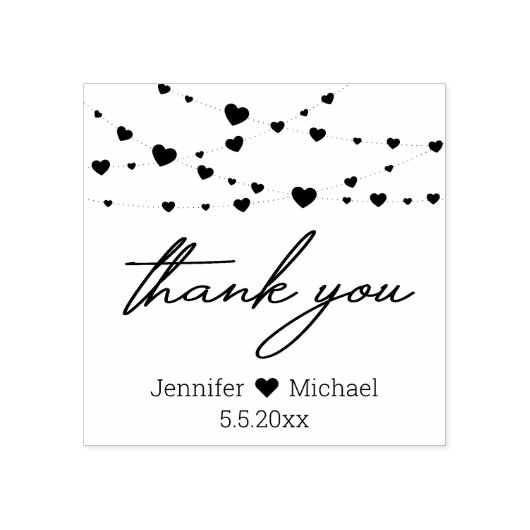 dank je wel , stijlvol handschrift : bruiloft rubberstempel (Afrduk)