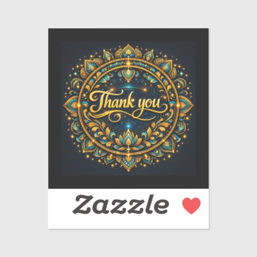 Dank Je Wel  | Stijlvol Ontwerp voor Dankbaarheid Sticker (Vel)
