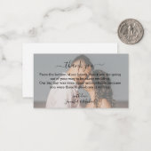 dank je wel , stijlvolle kalligrafie bruiloft gevl notitiekaartje (Voorkant / Achterkant in situ)