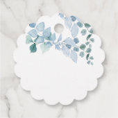 Dank je wel Stof Eucalyptus Elegant Bedankjes Labels (Achterkant)