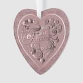 "Dank je wel" Stofrozen Roze Acryl Ornament (voorkant)