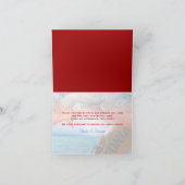 "Dank je wel" strandthema tropische cruise Bedankkaart (Binnen)