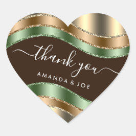 Dank je wel Sweet 16th Bridal Gold Mint Green Brow Hart Sticker