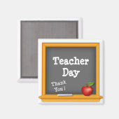 Dank je wel, Teacher Day Magneet (Voorkant / Achterkant)