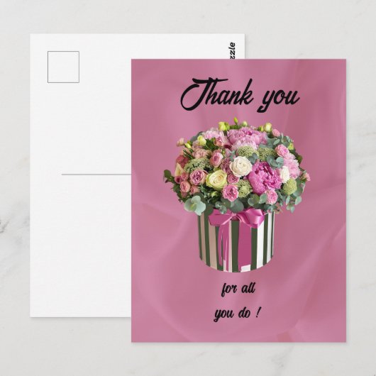 Dank je wel ter gelegenheid van Administrative Pro Briefkaart (Voorkant / Achterkant)