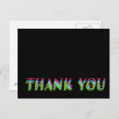 Dank je wel Triple Color Briefkaart (Voorkant / Achterkant)