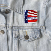 Dank je wel, troepen! Amerikaanse vlag Button (In situ)