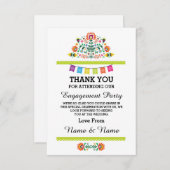Dank je wel Trouwfeest Lime Mexicaanse kaart (Voorkant / Achterkant)