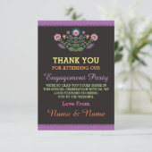 Dank je wel Trouwfeest Paarse Mexicaanse Kaart (Staand voorkant)