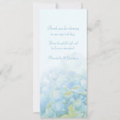 Dank je wel trouwfoto hydrangea kaart (Achterkant)