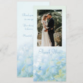 Dank je wel trouwfoto hydrangea kaart (Voorkant / Achterkant)