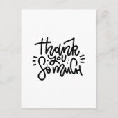 Dank je wel typografie briefkaart (Voorkant)