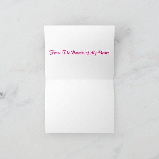 Dank je wel uit de grond van mijn hart bedankkaart (Binnen)