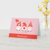 Dank je wel Valentijn Gnoommannetjes Rood Roze Kaart (Gele Bloem)